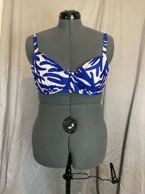Blue underwire bikini TOP